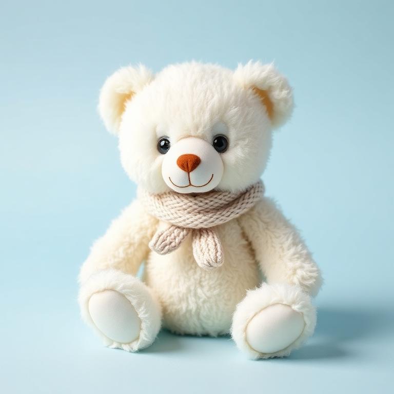 Snowy, a rescued teddy bear